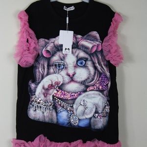 Rare  Cat Long Loose T-Shirt.